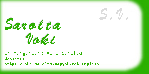 sarolta voki business card